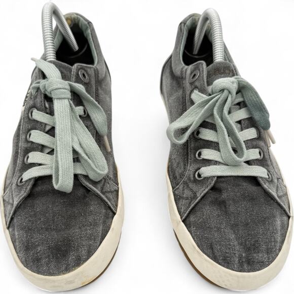 Taos Star Sneakers Low Top Lace Up Casual Comfort Charcoal Wash Canvas Womens 11 - Picture 2 of 7
